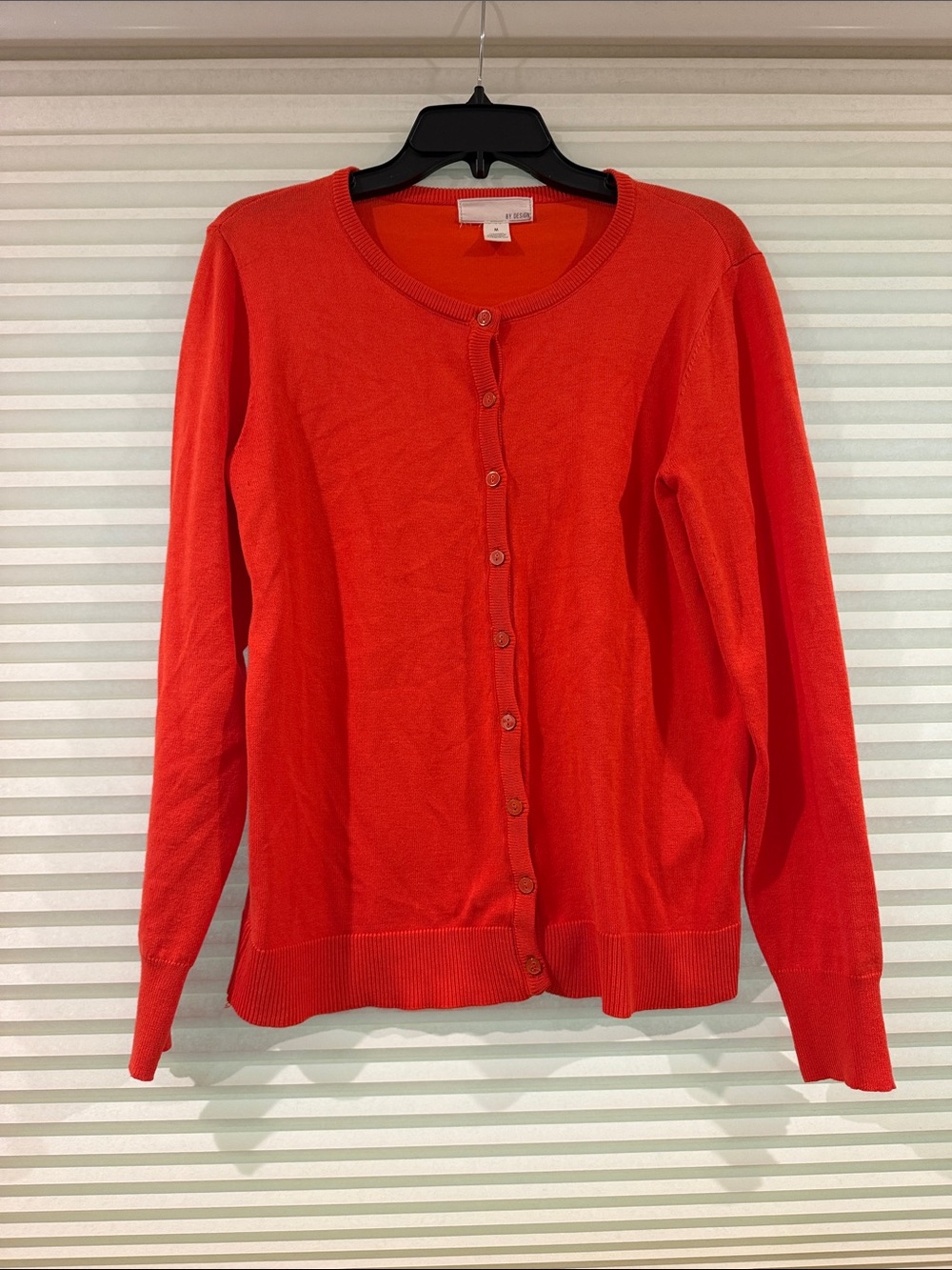 Classic Women's Red Button-Front Cardigan Sweater